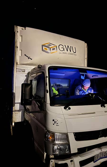 Transport Truck at GWU Global Logistics